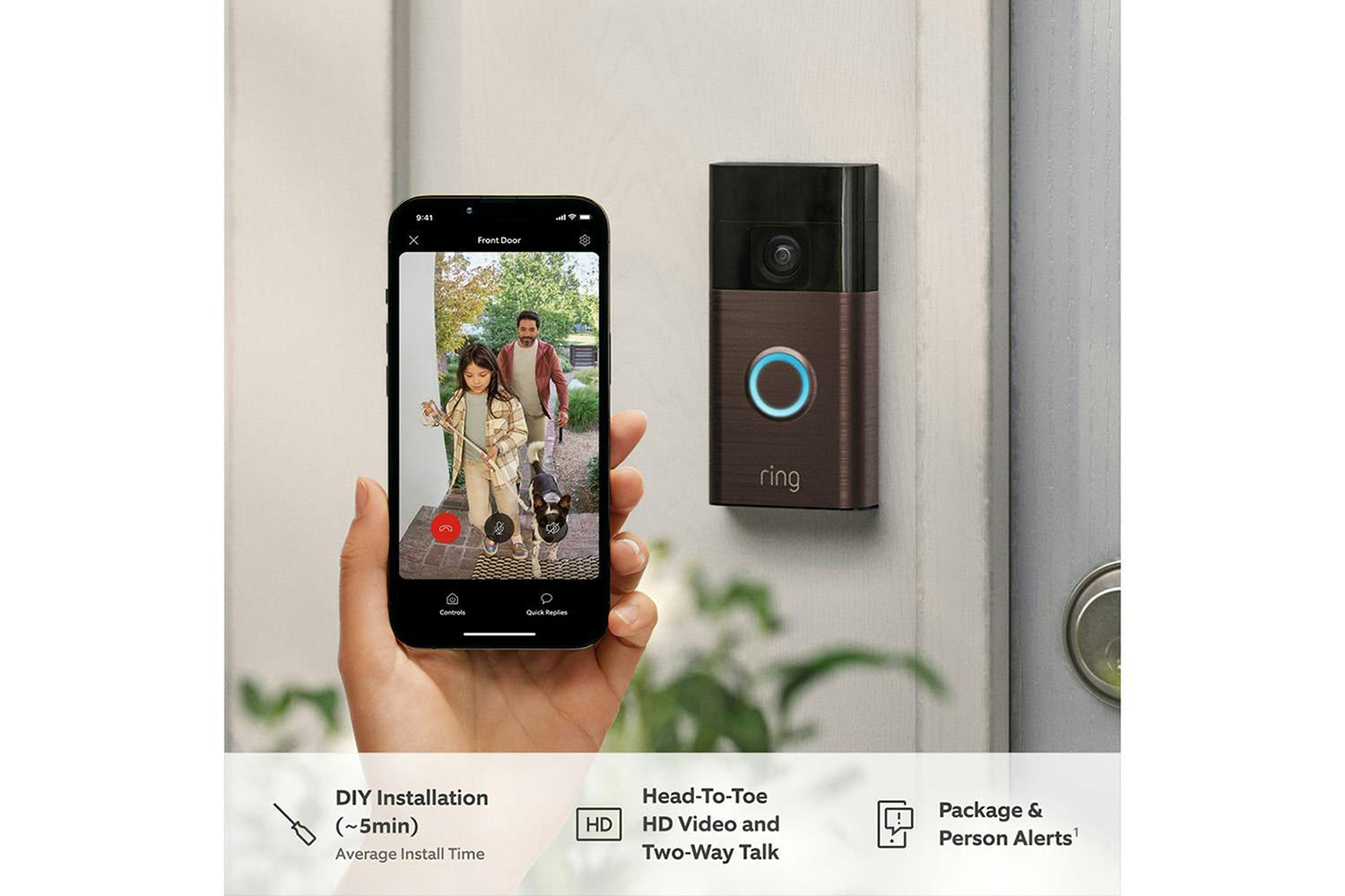 Ring Battery Video Doorbell | Venetian Bronze-2