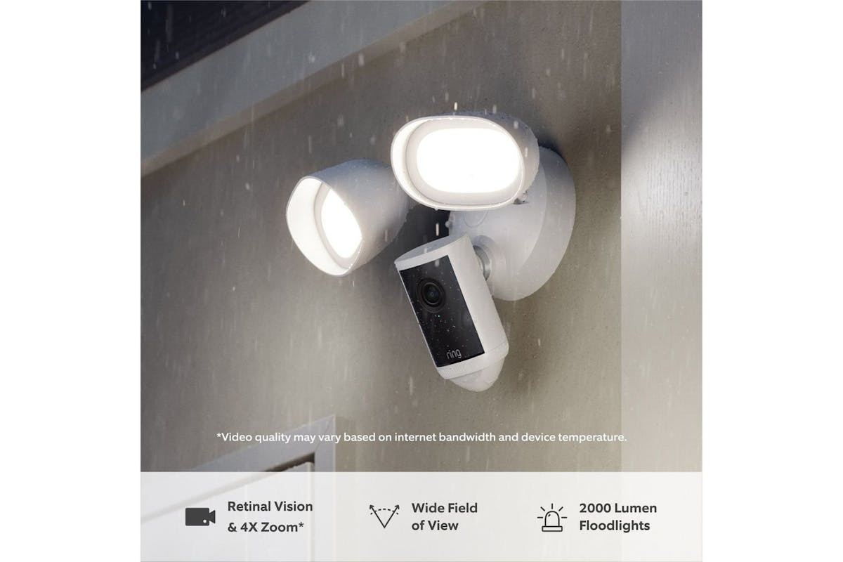 Ring Floodlight Cam Pro Wired Black | Security Camera | Outdoor | 4k Video-3