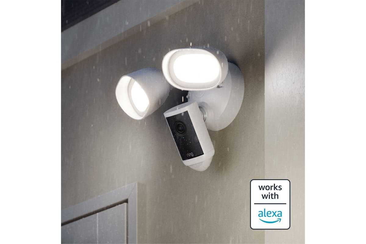 Ring Floodlight Cam Pro Wired White | Security Camera | Outdoor | 4k Video-7