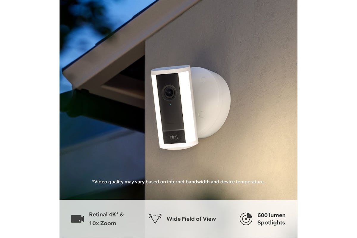 Ring Spotlight Cam Pro Wired | Security Camera | 4k Video | White-3