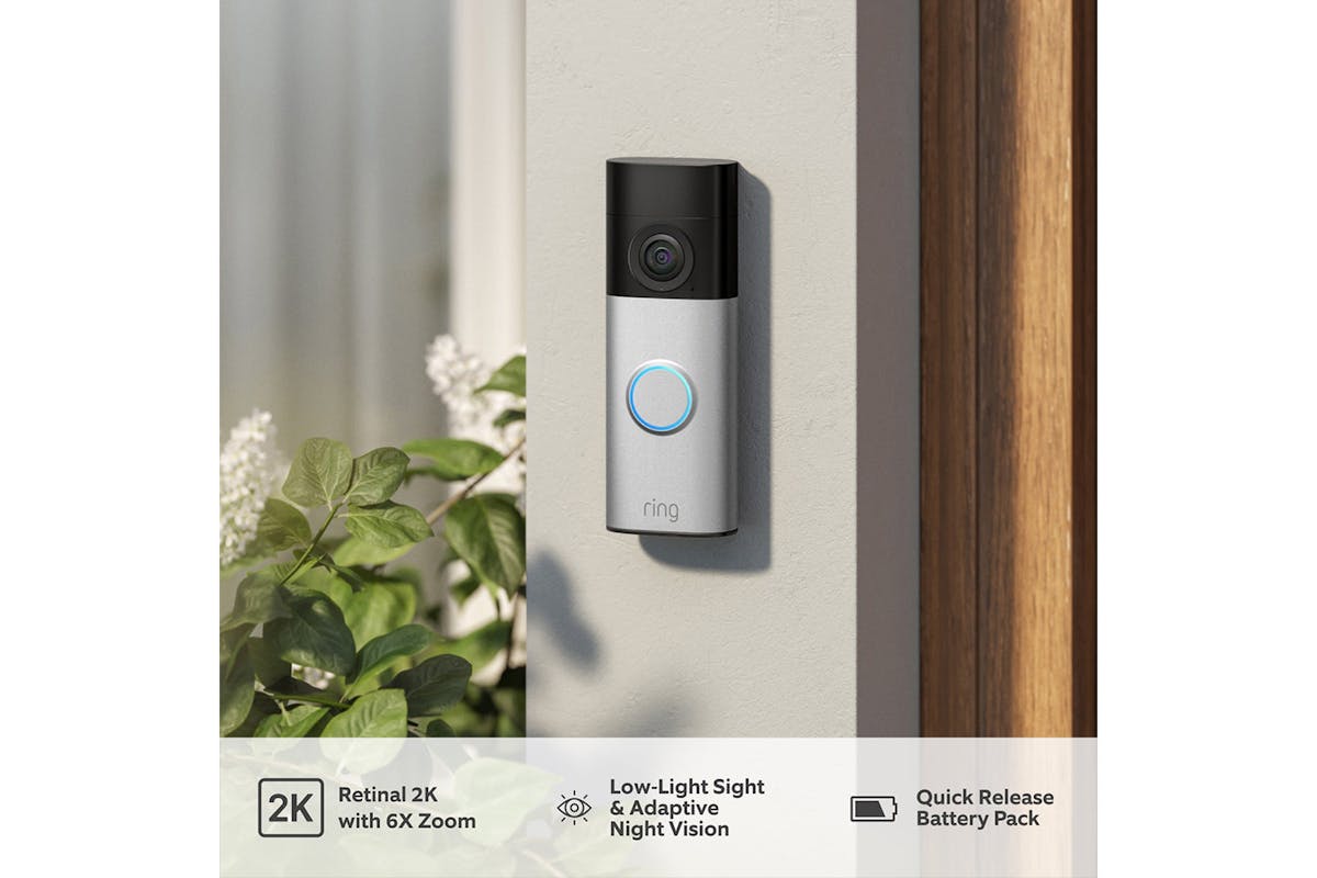 Ring Battery Video Doorbell Plus 2nd Gen | Nickel Silver-2