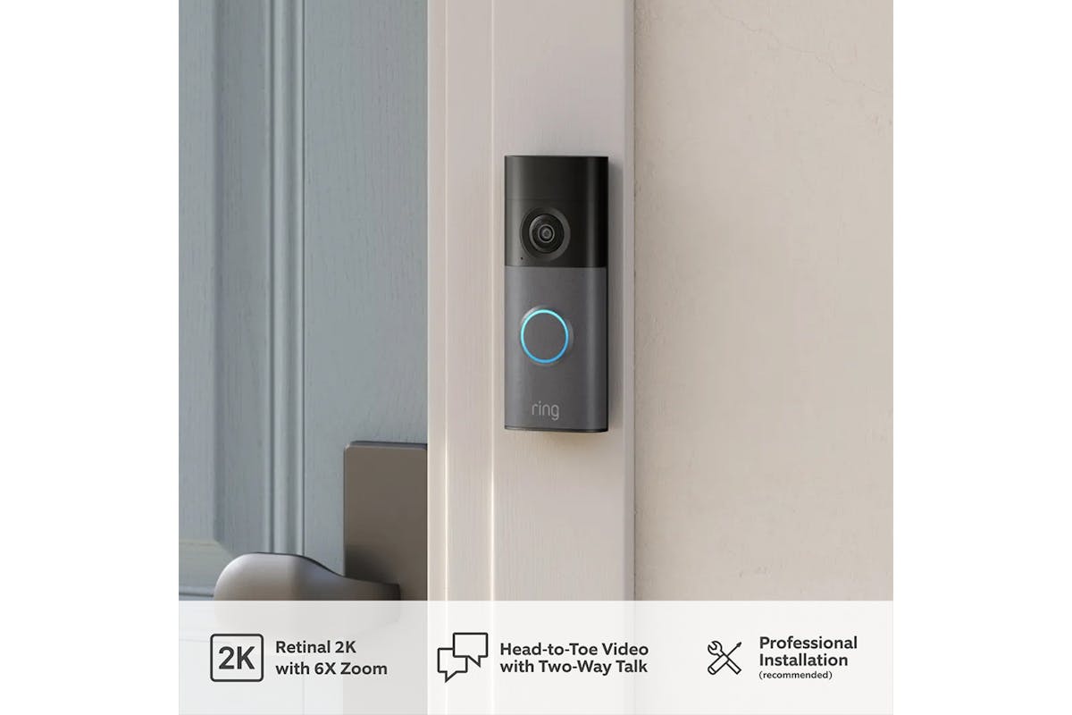 Ring Wired Video Doorbell 2nd Gen | Speckled Grey-2