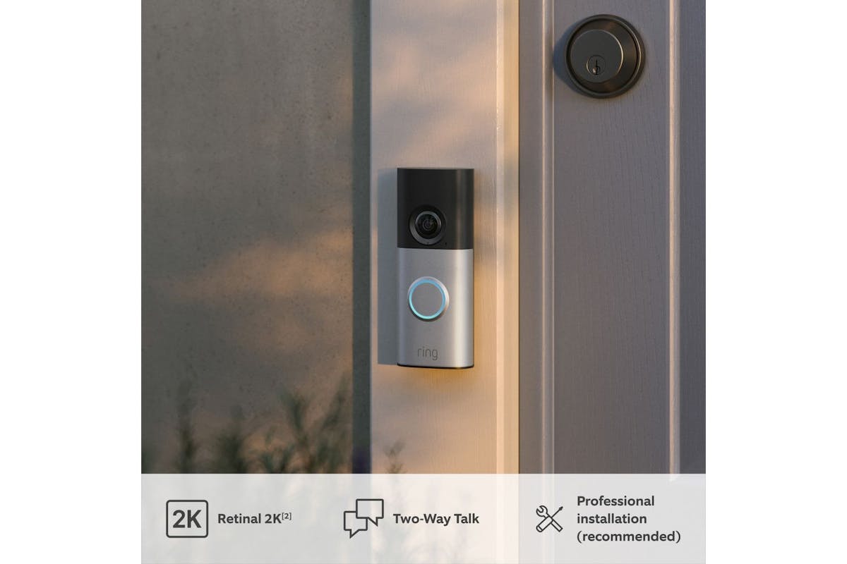 Ring Wired Video Doorbell Plus | Video Doorbell | Wired | Retinal 2k-3