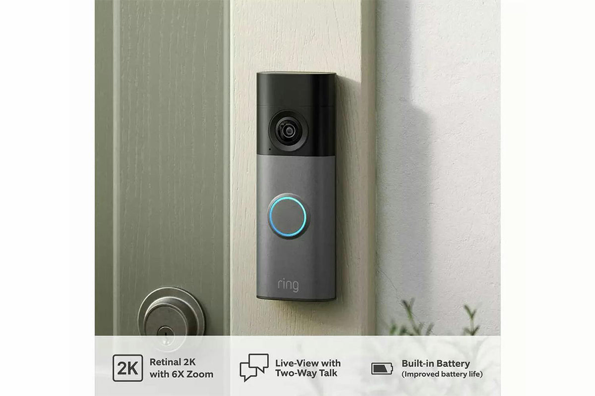 Ring Gen 2 Battery Video Doorbell with 3rd Gen Chime | Speckled Grey-2