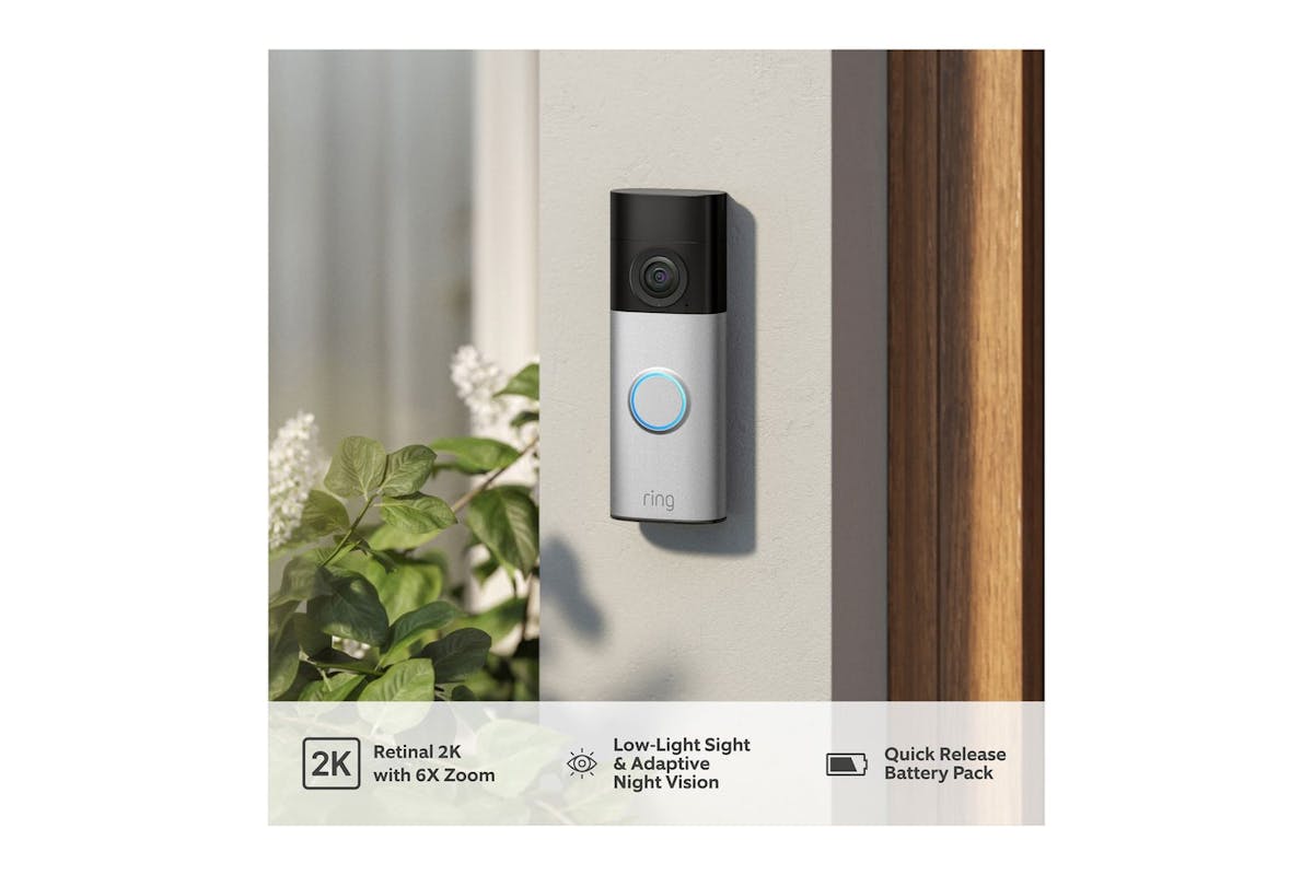 Ring Battery Video Doorbell Plus And Chime | Video Doorbell | Silver-2