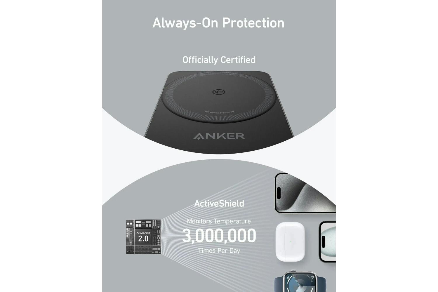 Anker MagGo 3-in-1 15W Wireless Charging Station | Black-8