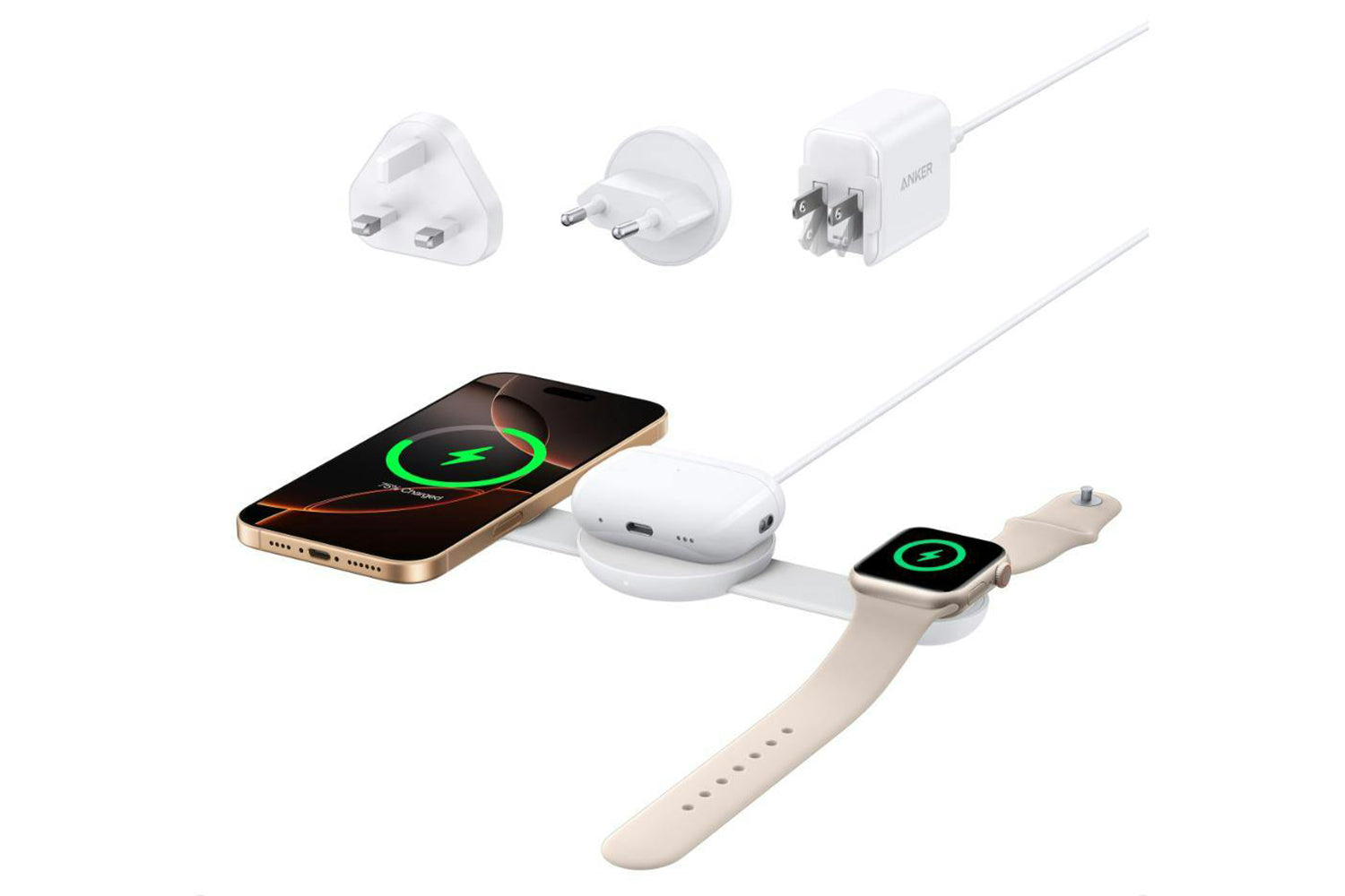 Anker MagGo 3-in-1 Wireless Charging Pad | White-2