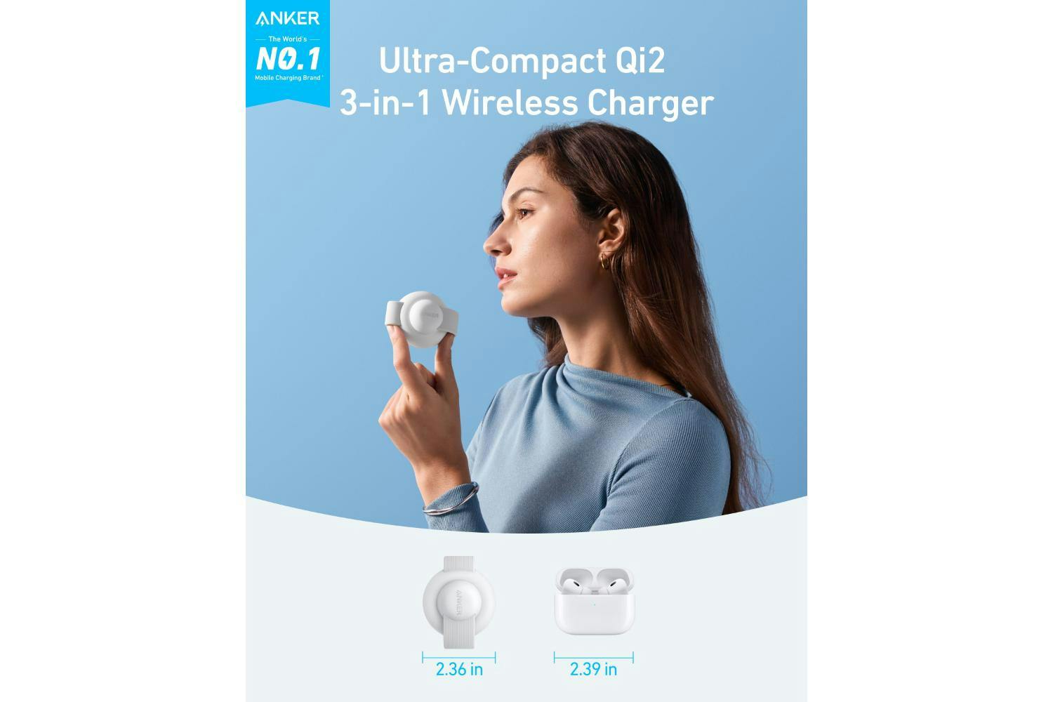 Anker MagGo 3-in-1 Wireless Charging Pad | White-3