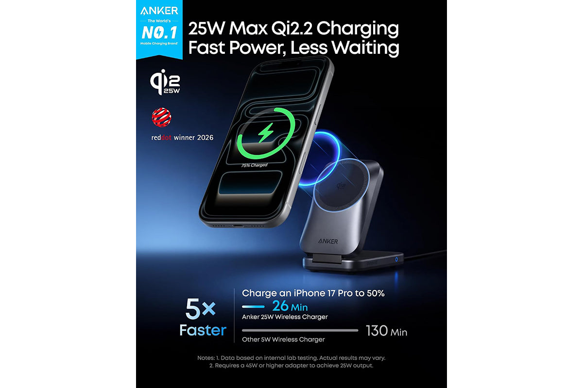 Anker Prime 25W 3‑in‑1 Wireless Charger | Black-9