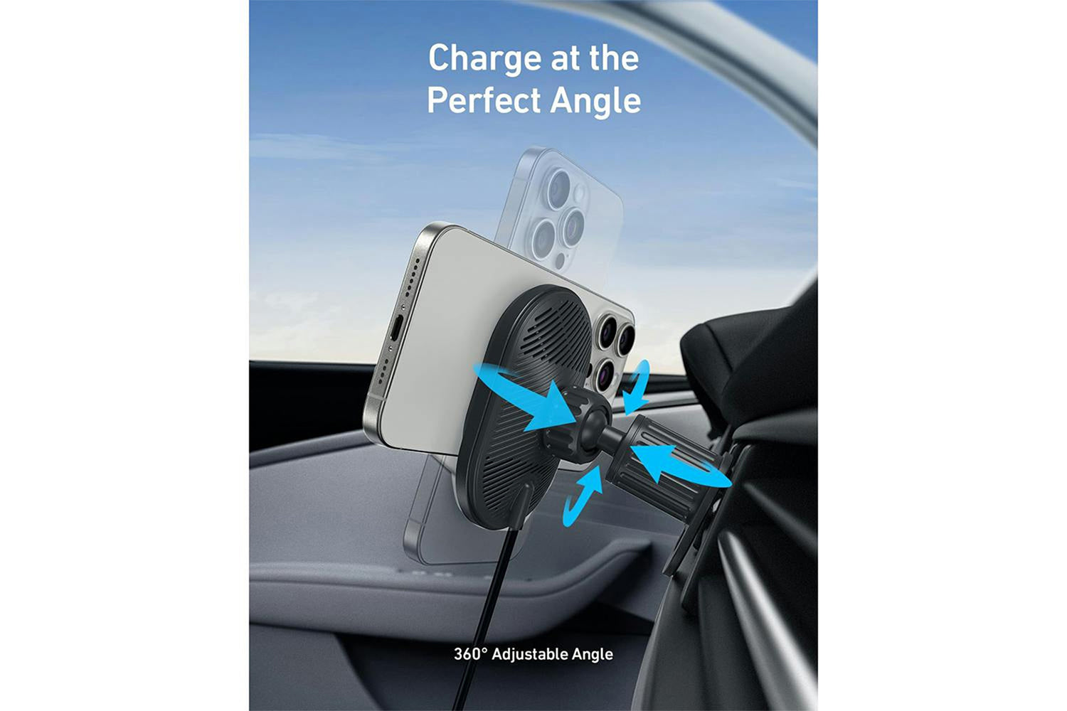 Anker Refurbished MagSafe 15W Wireless Car Charger-2