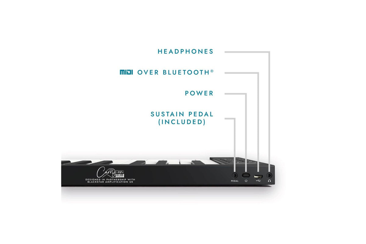 Carry-on 88 Key Touch Sensitive Folding Piano - Black-4