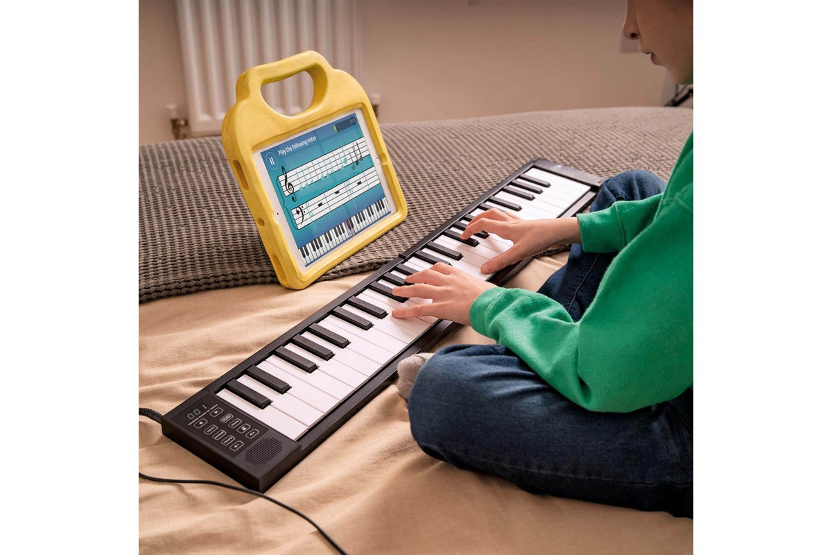 Carry-on 49 Key Touch Sensitive Folding Piano - Black-5