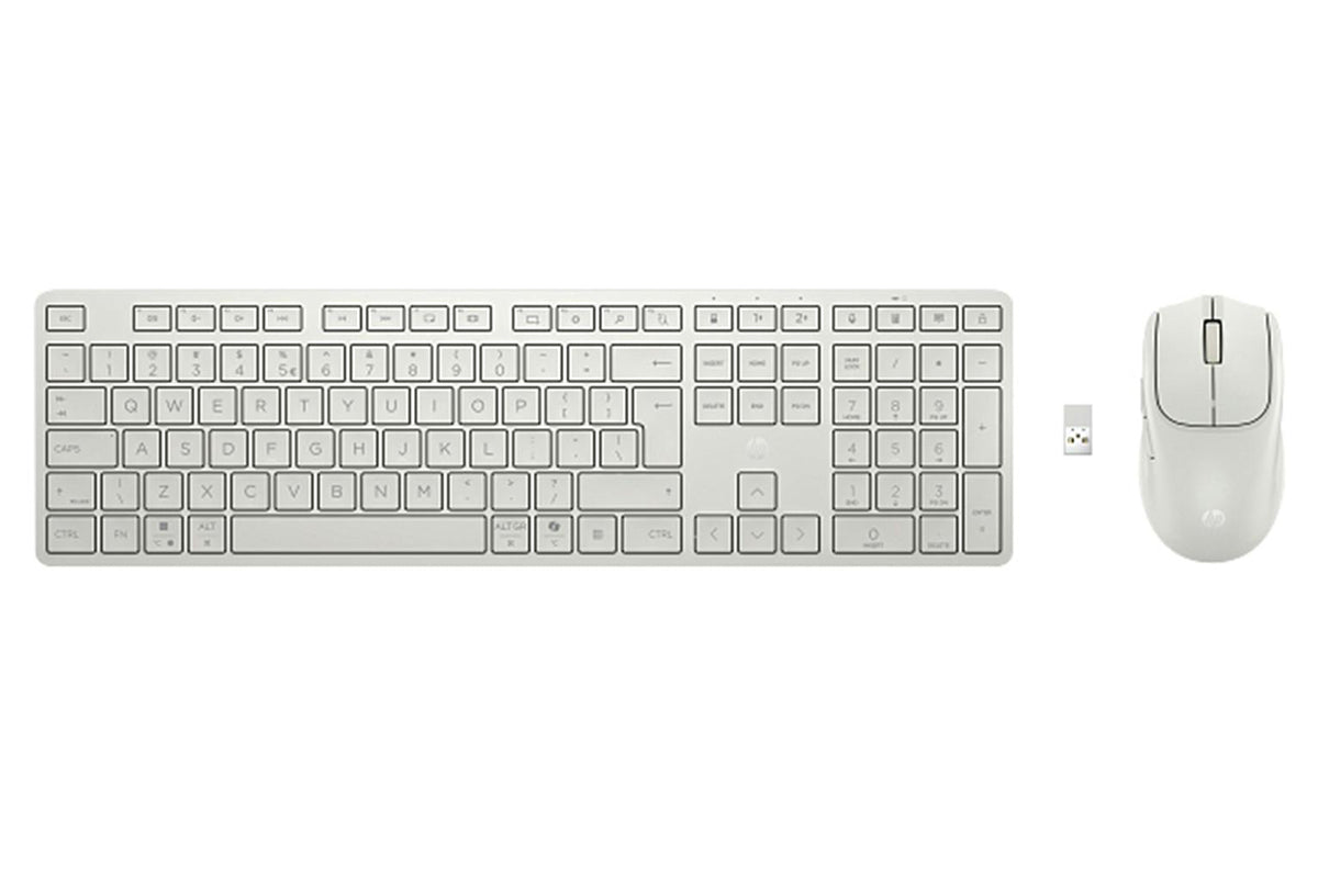 HP 490C Multi-Device Dual Mode Wireless Keyboard & Mouse | White