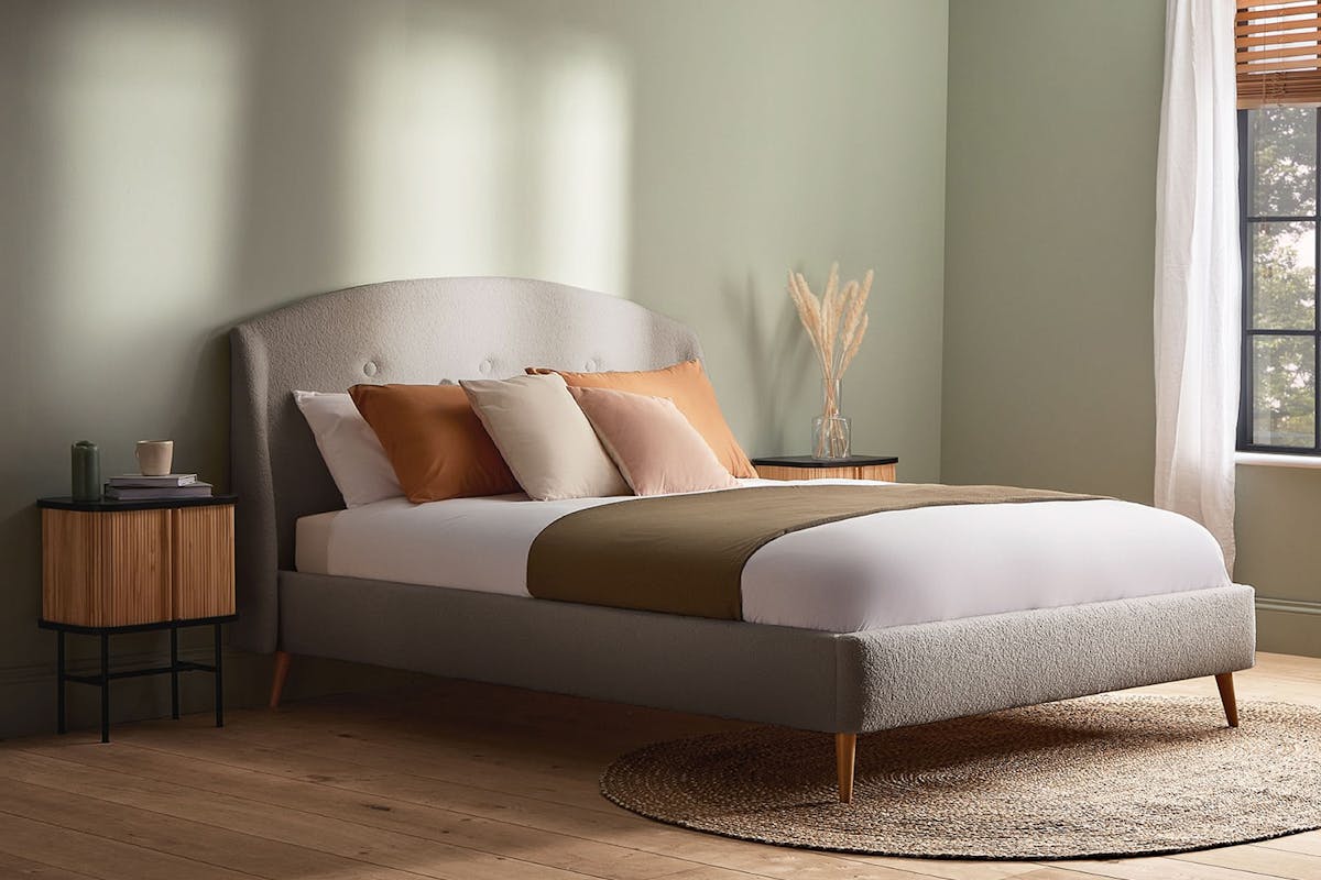 Silentnight | Evana Bed Frame with Slant Beech Leg | Double | 4ft6 | Colour Options-4