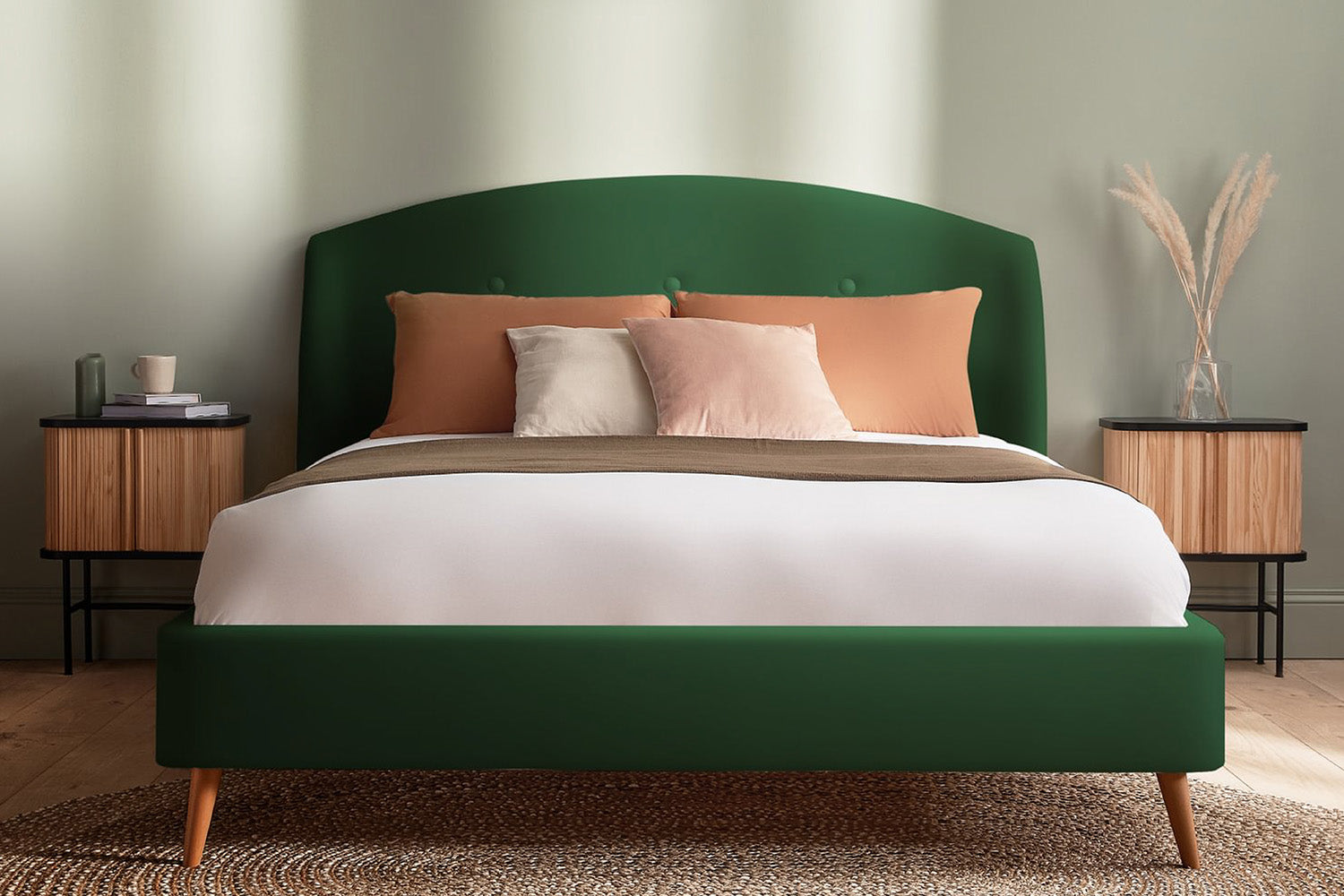 Silentnight | Evana Bed Frame with Slant Beech Leg | Double | 4ft6 | Colour Options-7