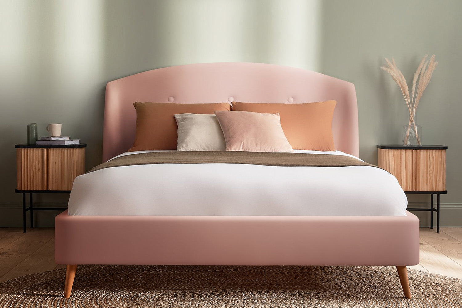 Silentnight | Evana Bed Frame with Slant Beech Leg | Double | 4ft6 | Colour Options-10