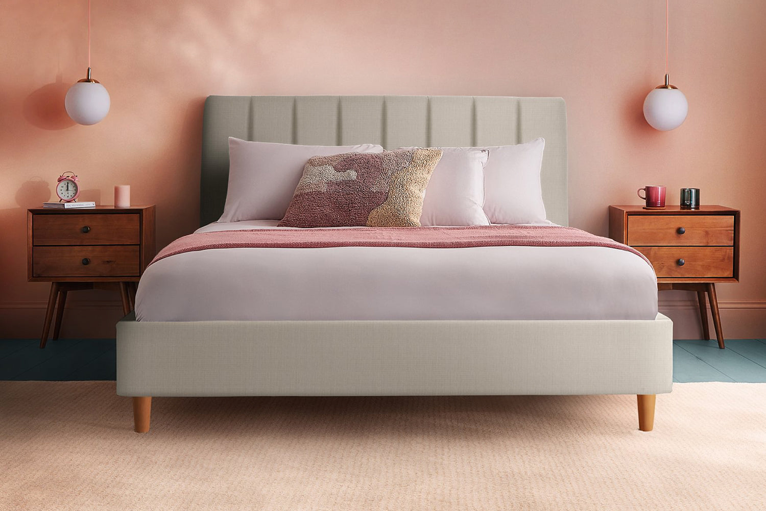 Silentnight | Octavia Bed Frame with Beech Leg | King | 5ft | Colour Options-6
