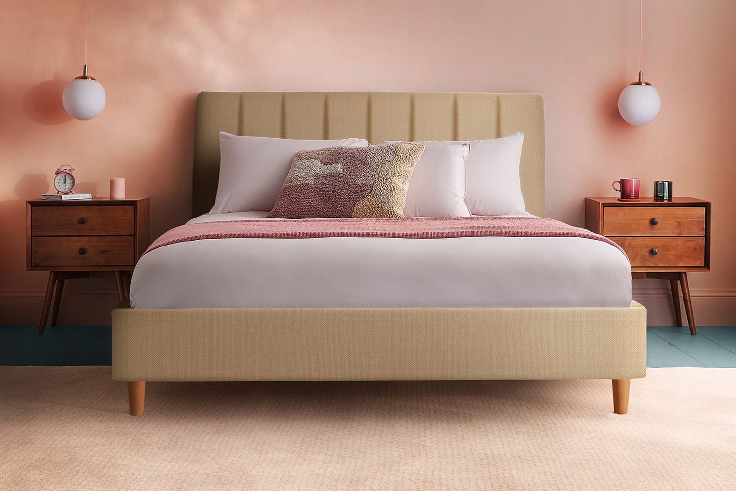 Silentnight | Octavia Bed Frame with Beech Leg | King | 5ft | Colour Options-7
