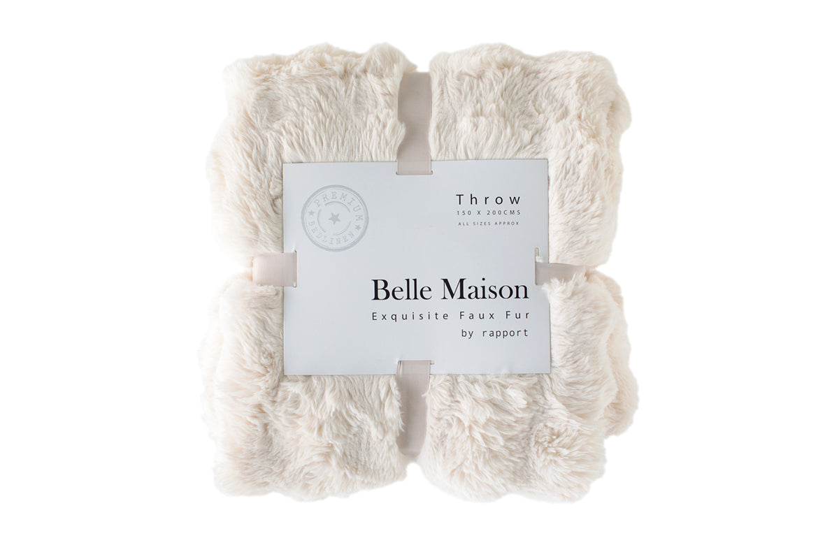 Belle Maison | Luxury 3D Fur Blanket | Cream | 150 x 200 cm