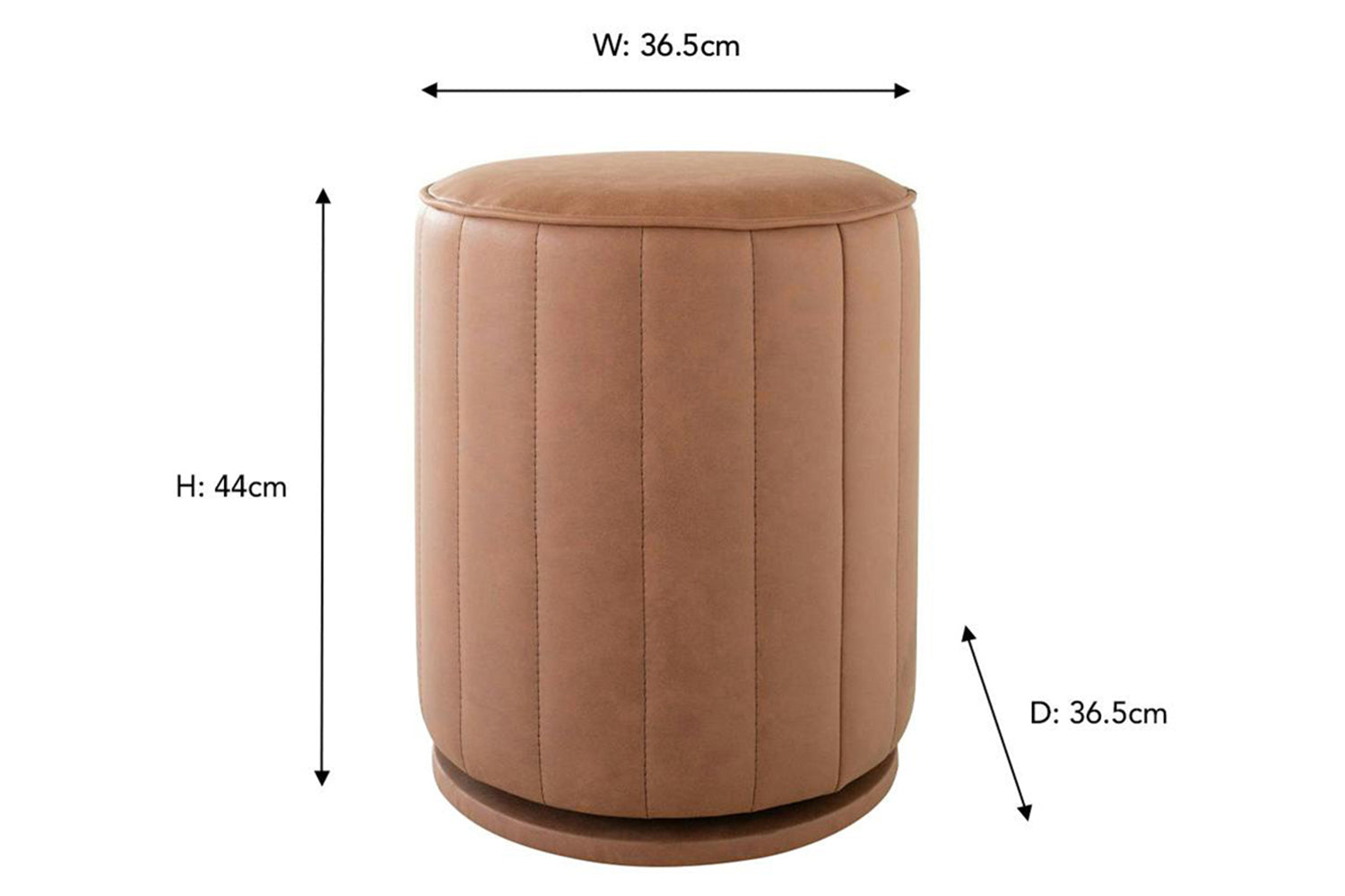Sarah Dressing Pouffe | Brown-3
