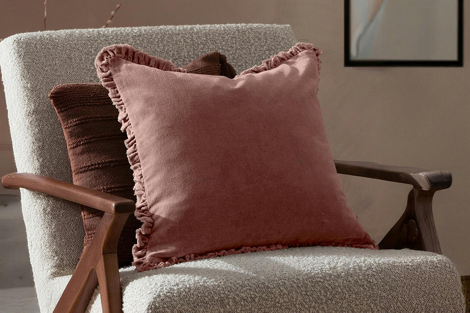 Bertie Cushion | Rose | 45 x 45 cm-6
