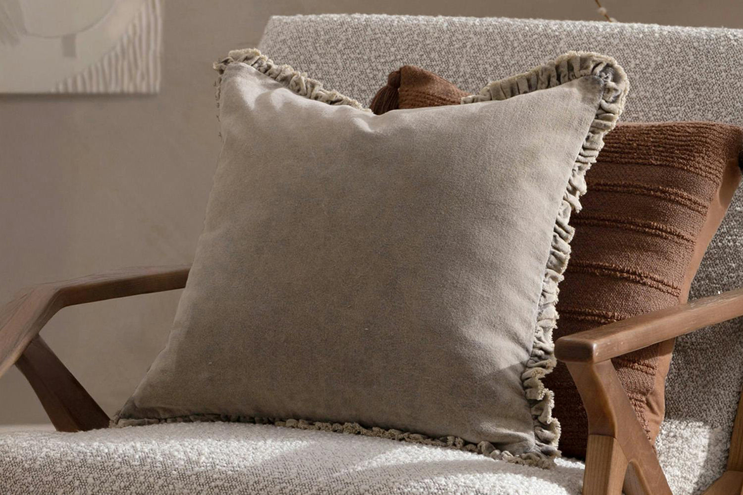 Bertie Cushion | Taupe | 45 x 45 cm-3