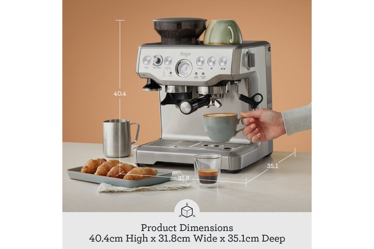 Sage Barista Express Espresso Coffee Machine | BES875UK | Brushed Stainless Steel-4