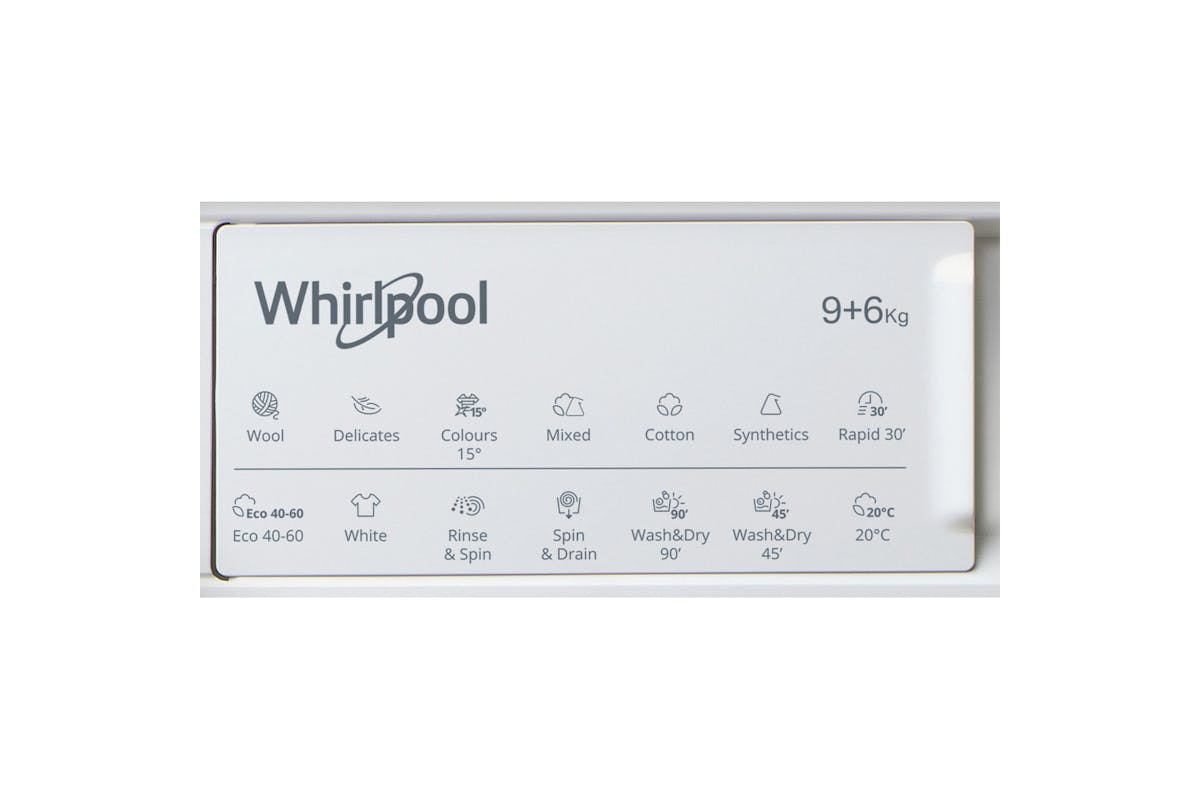 Whirlpool 9kg Washer / 6kg Dryer Built-in Washer Dryer | BIWDWG961485UK-8