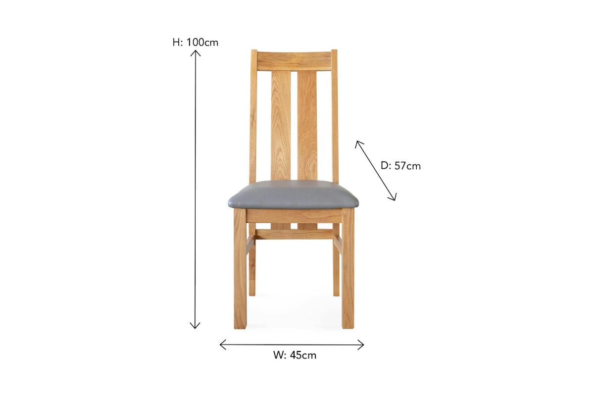 Blake Dining Chair | Leather | Grey-8