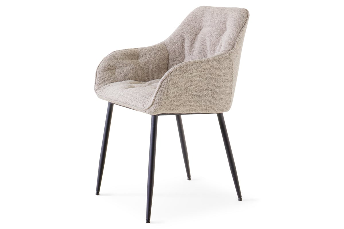 Brooke Carver Dining Chair | Fabric | Beige-3