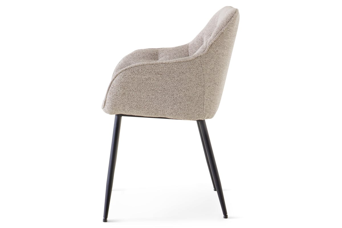 Brooke Carver Dining Chair | Fabric | Beige-4