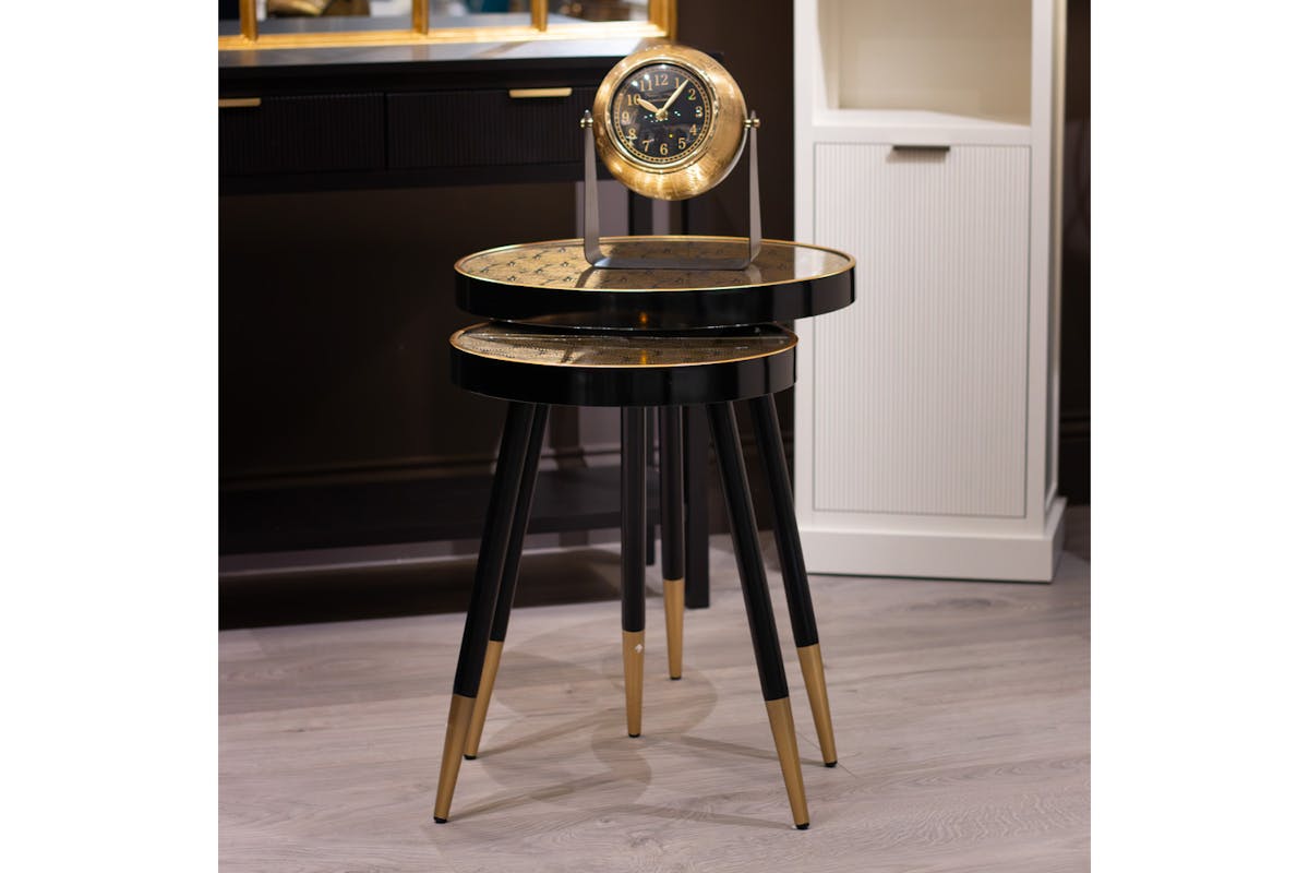 Bruna Side Table | Black/Gold | Set of 2-2