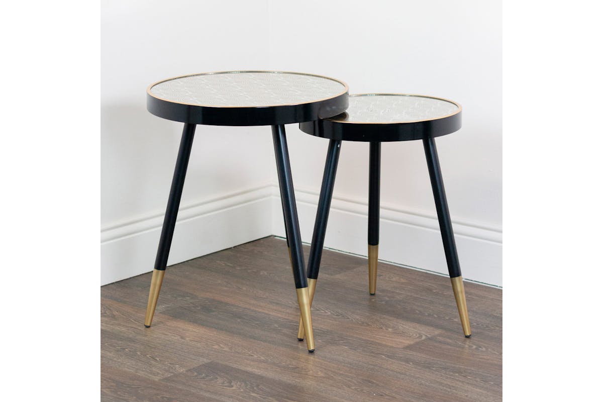 Bruna Side Table | Black/Gold | Set of 2-8