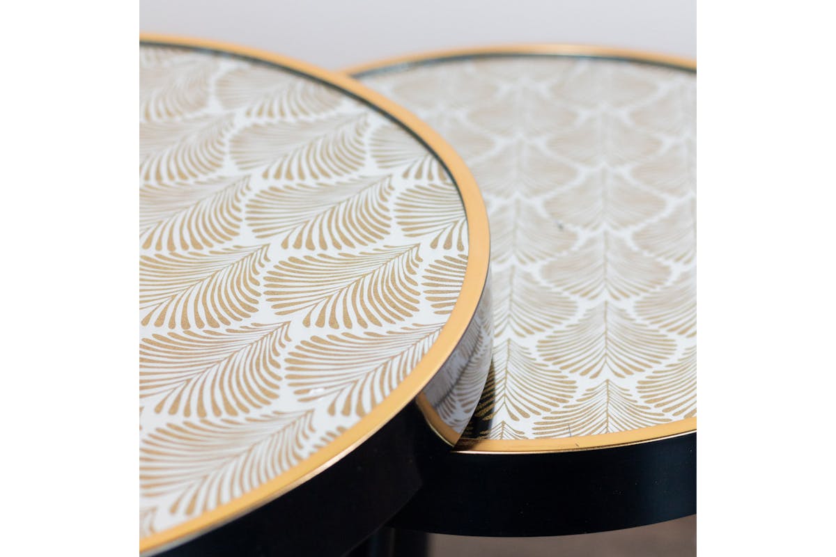 Bruna Side Table | Black/Gold | Set of 2-5