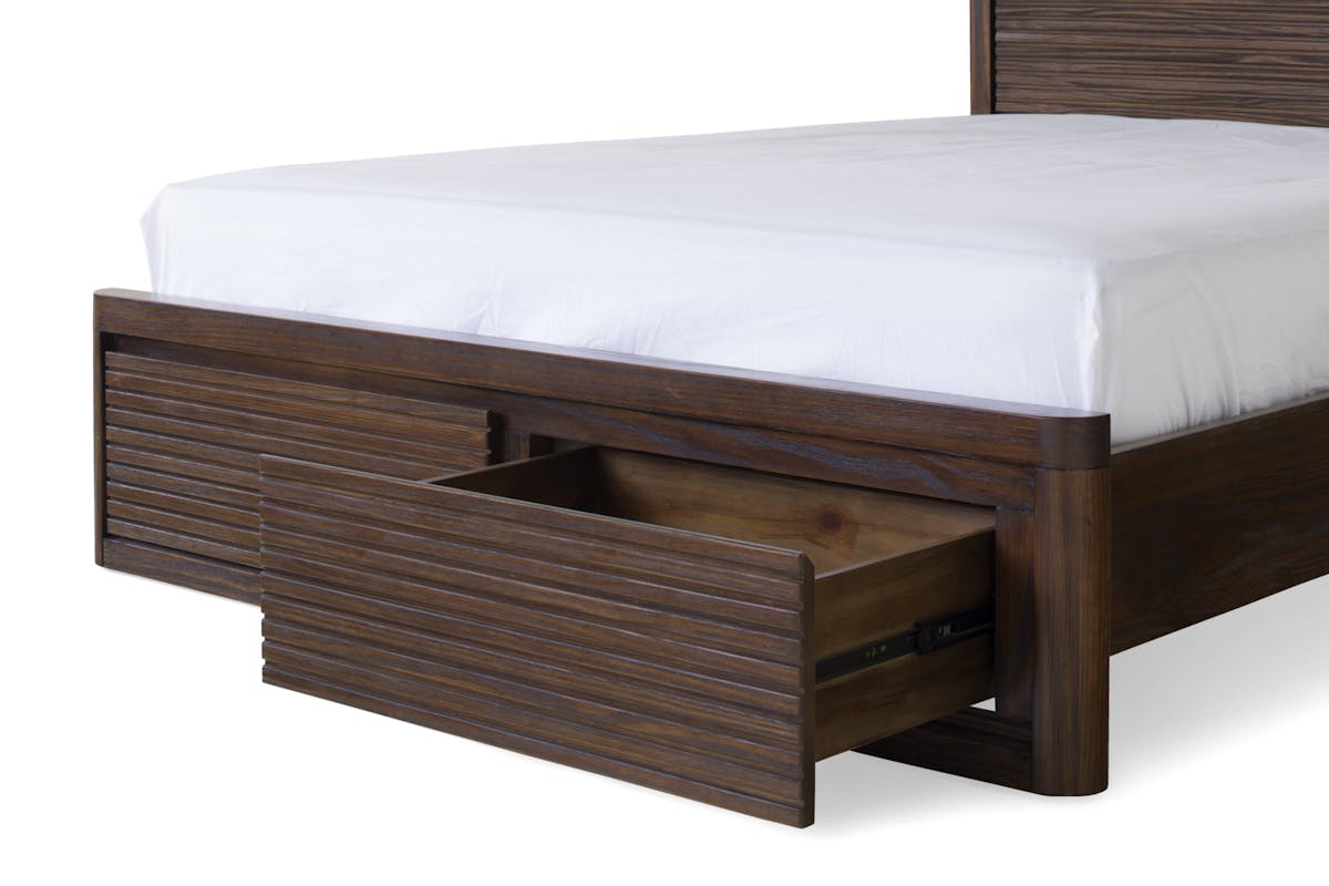Brunswick Storage Bed Frame | Double | 4ft6 | Deep Brown-9