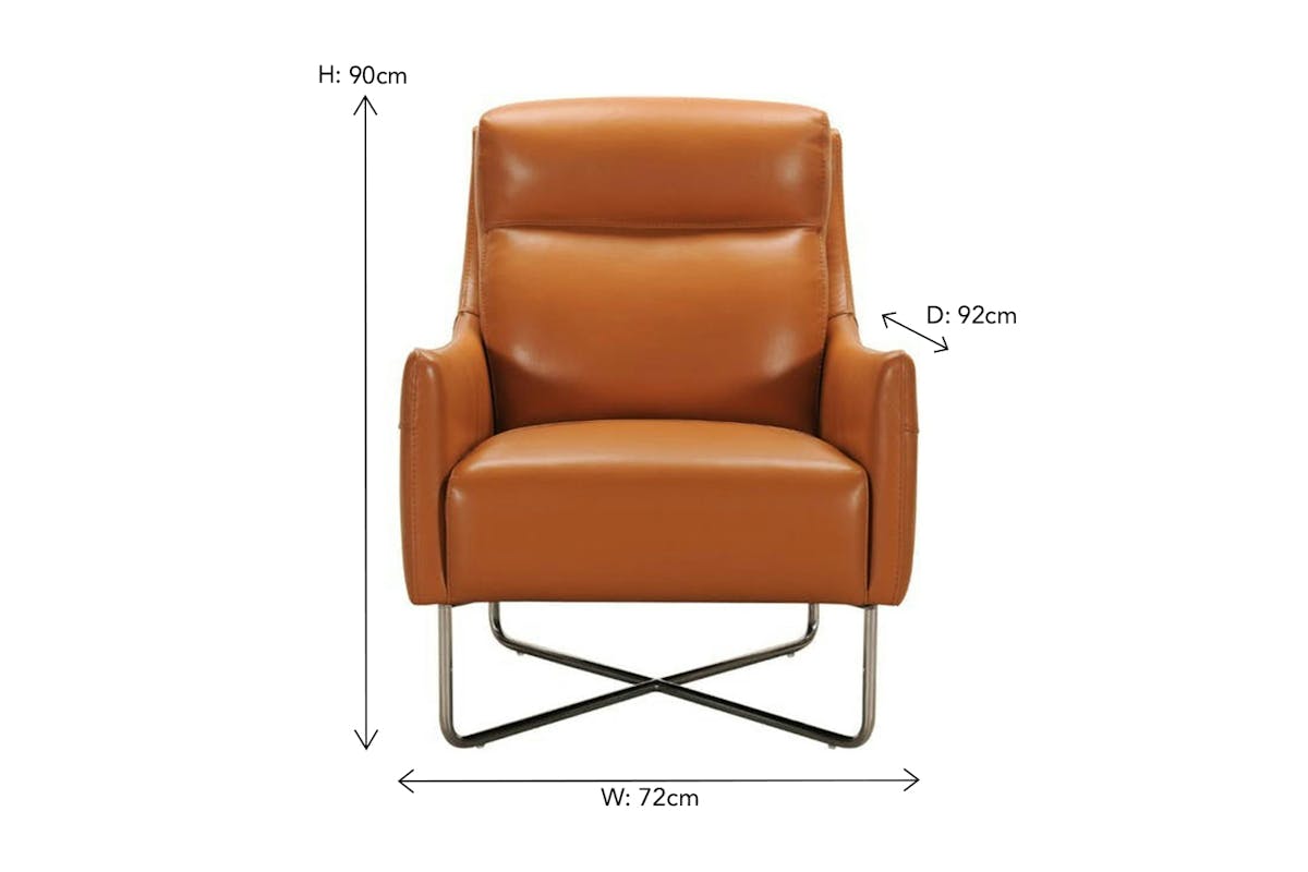 Wendy Accent Chair | Leather | Mustard-9