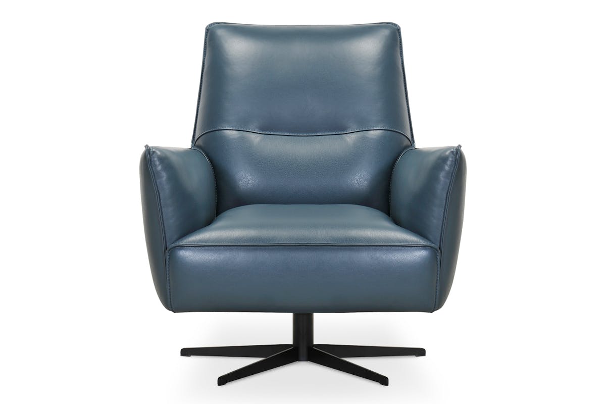 Alice Swivel Leather Armchair-1