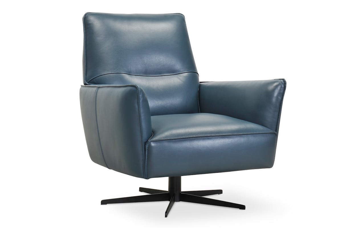 Alice Swivel Leather Armchair-4