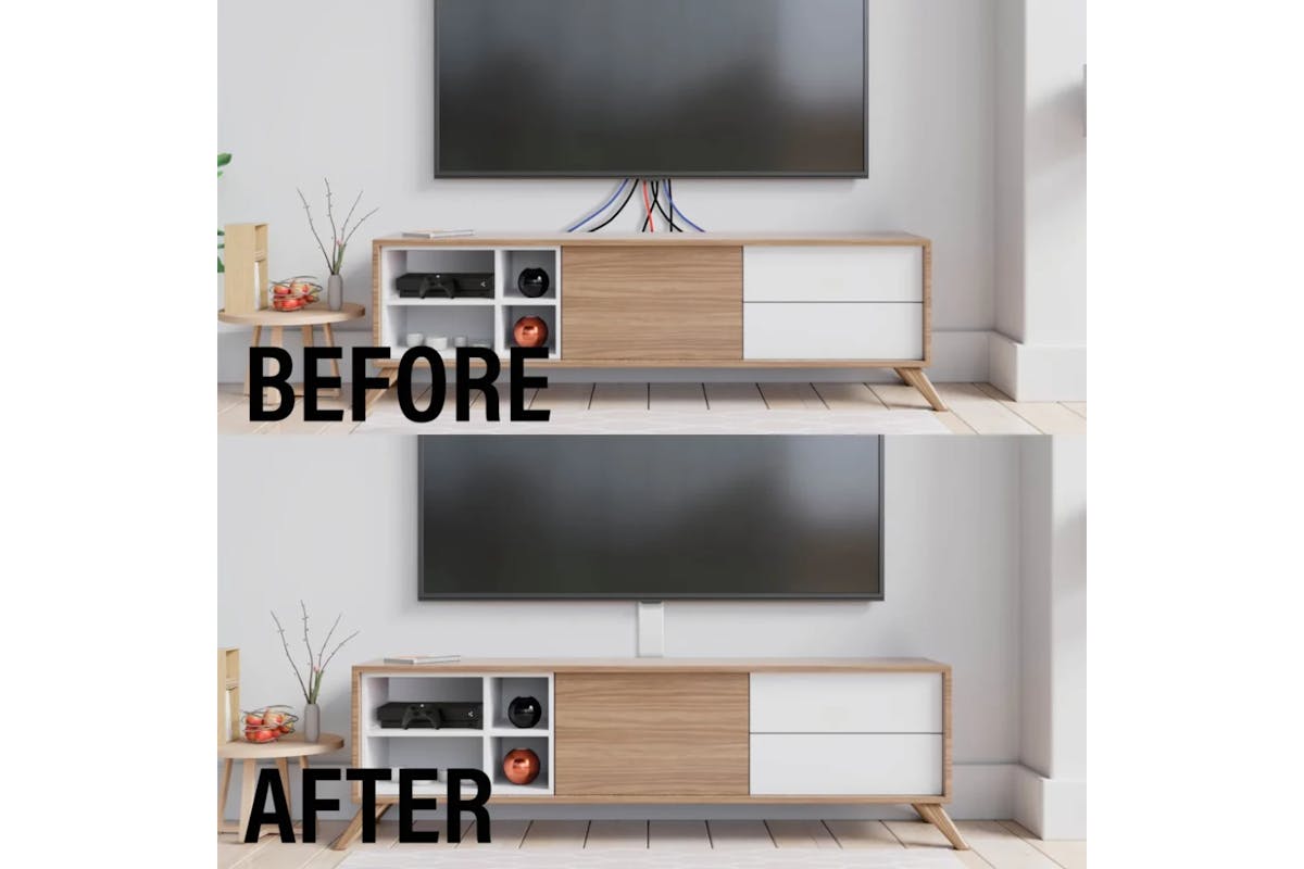 Sanus On-Wall Cable Concealer Kit for Mounted TVs | 5 Cables-2