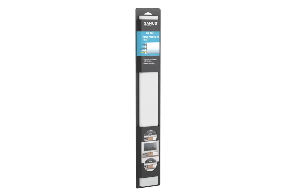 Sanus On-Wall Cable Concealer Kit for Mounted TVs | 5 Cables-8