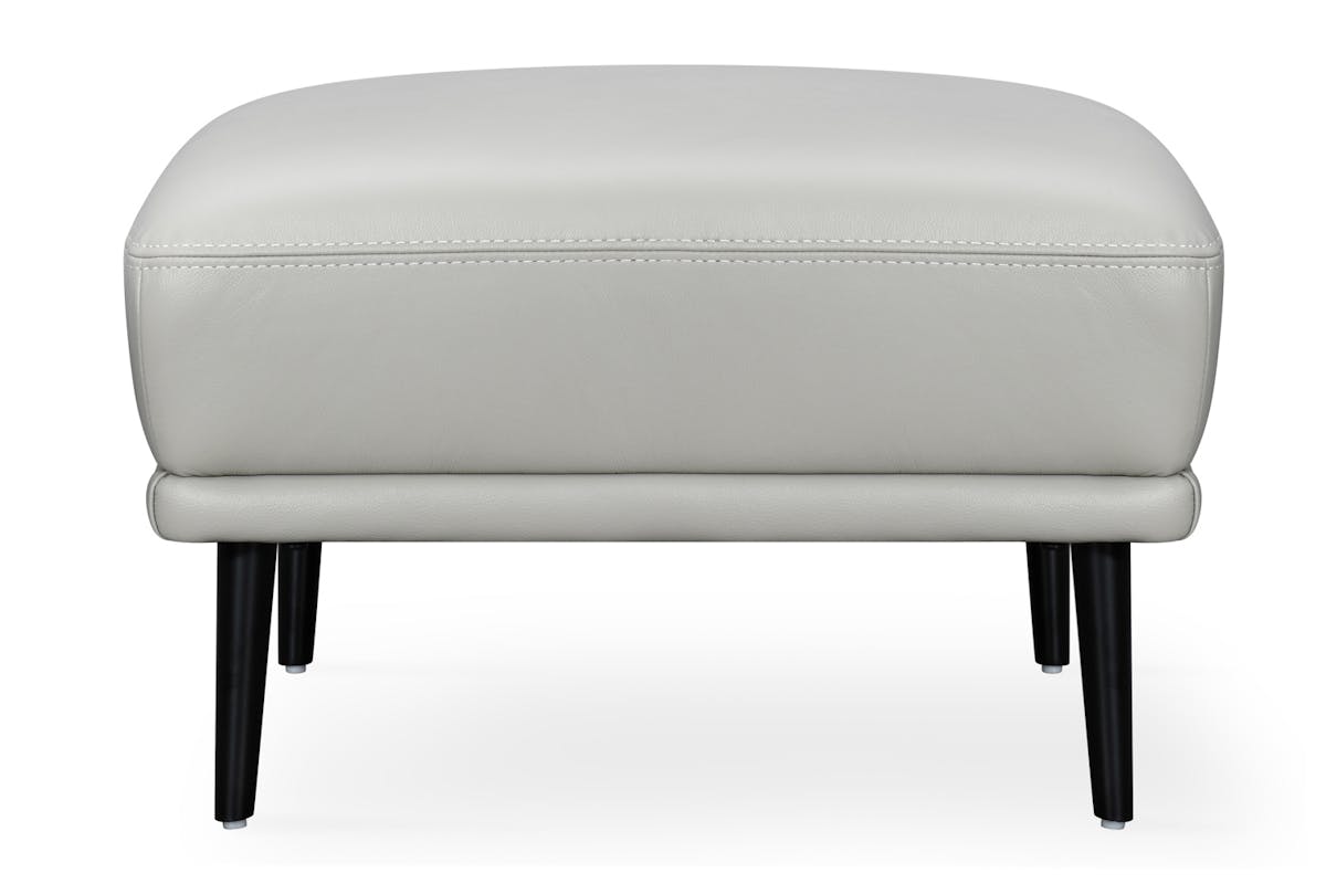 Orio Footstool | Leather | Dove