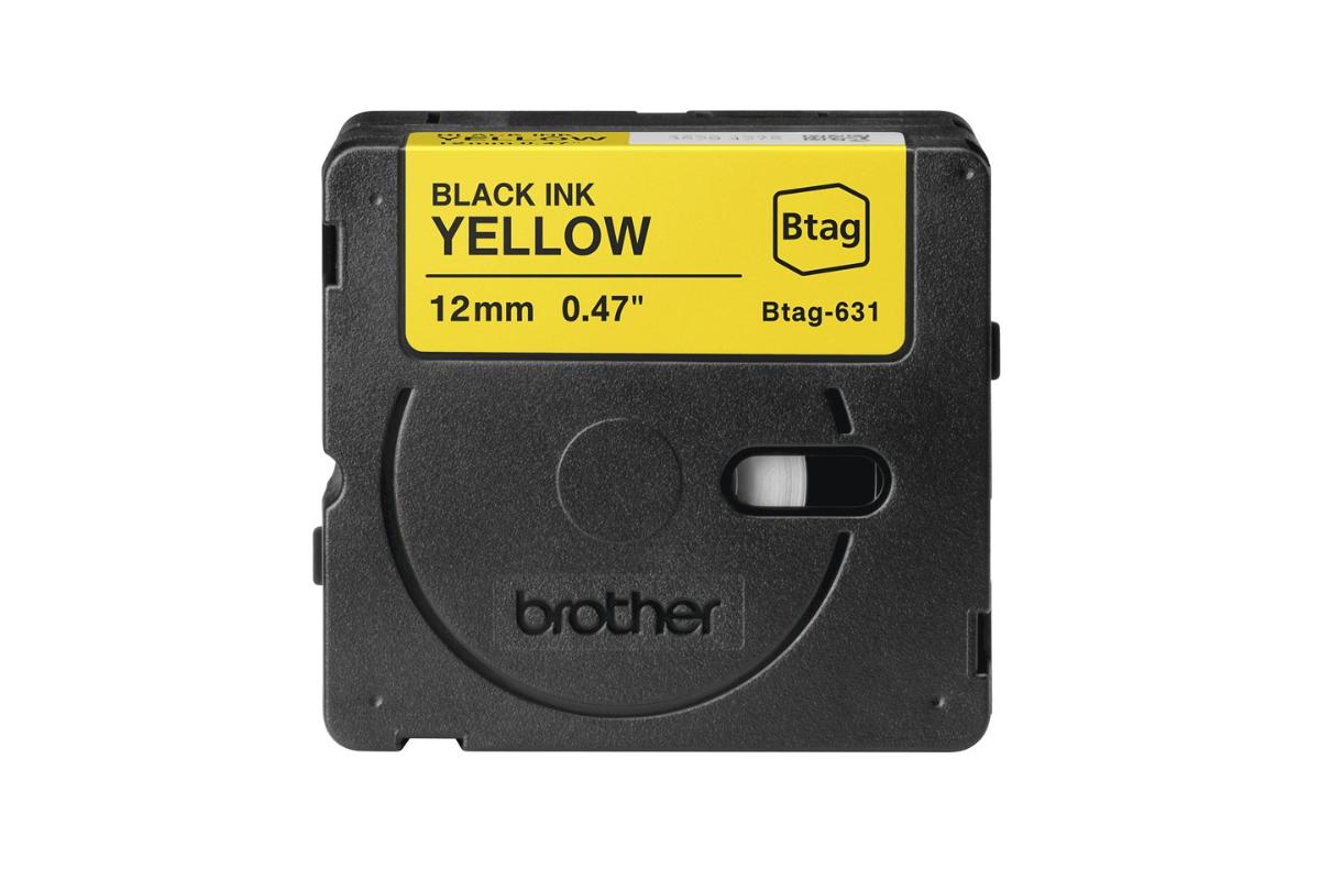 Brother Btag-631 12mm Labelling Tape Cassette | Black on Yellow-3