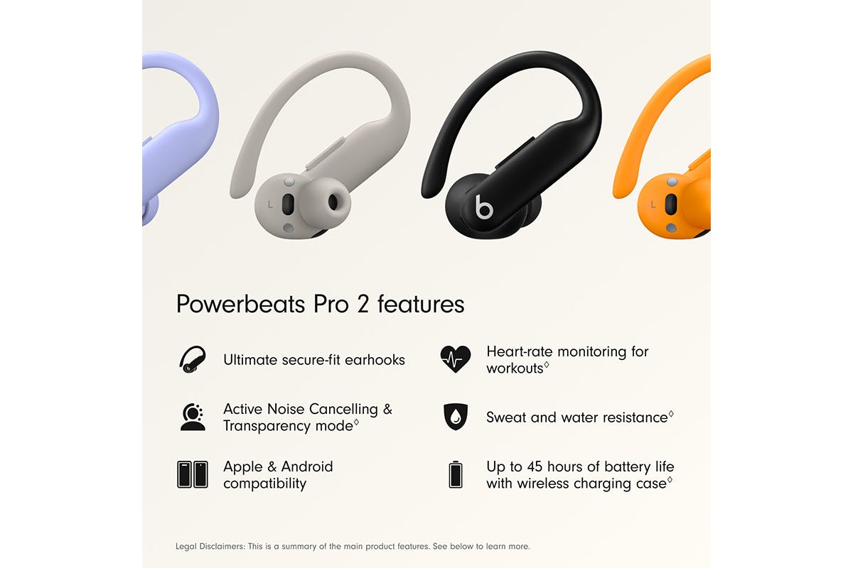 Beats Powerbeats Pro 2 Open-Ear True Wireless Active Noise Cancelling Earbuds | Jet Black-2