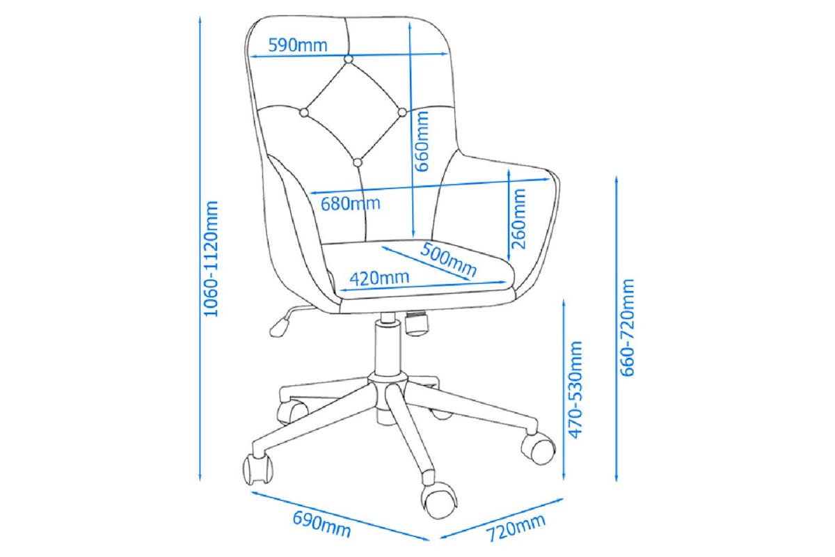 Dorel Benjamin Office Chair | Grey-4