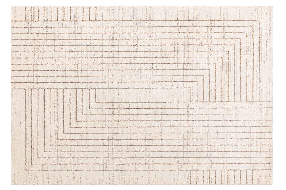 Bergen Angles Rug | Cream/White | 80 x 150 cm