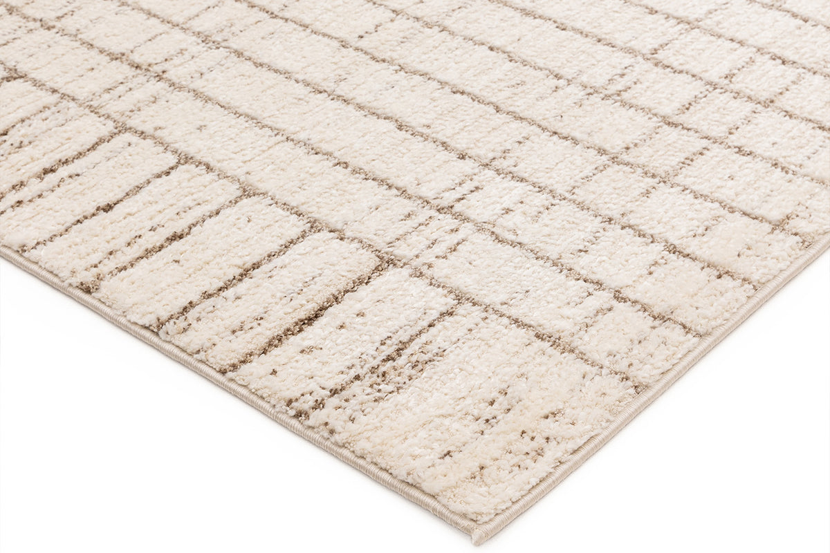Bergen Angles Rug | Cream/White | 80 x 150 cm-3