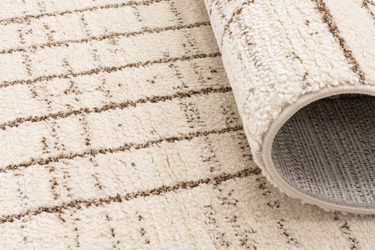 Bergen Angles Rug | Cream/White | 80 x 150 cm-4
