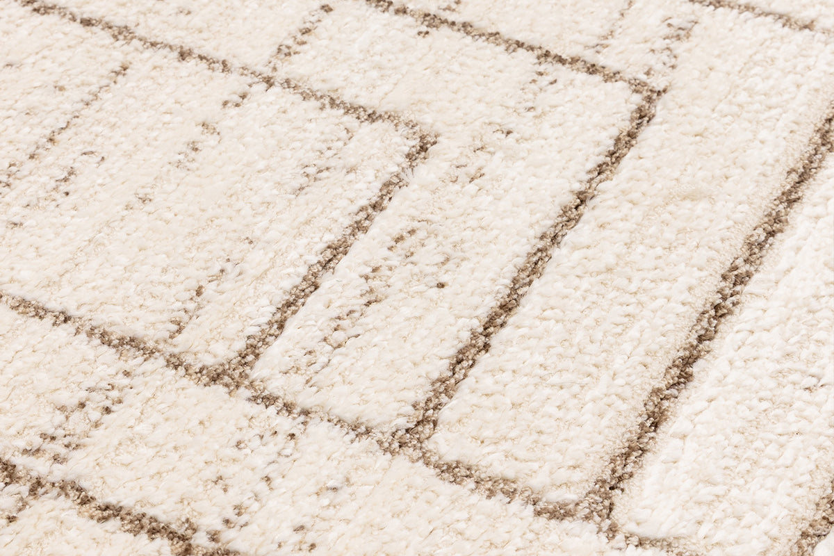 Bergen Angles Rug | Cream/White | 80 x 150 cm-5