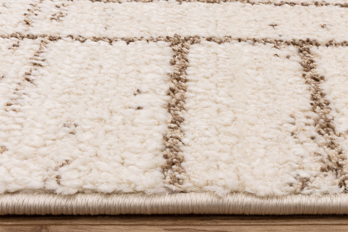 Bergen Angles Rug | Cream/White | 80 x 150 cm-6