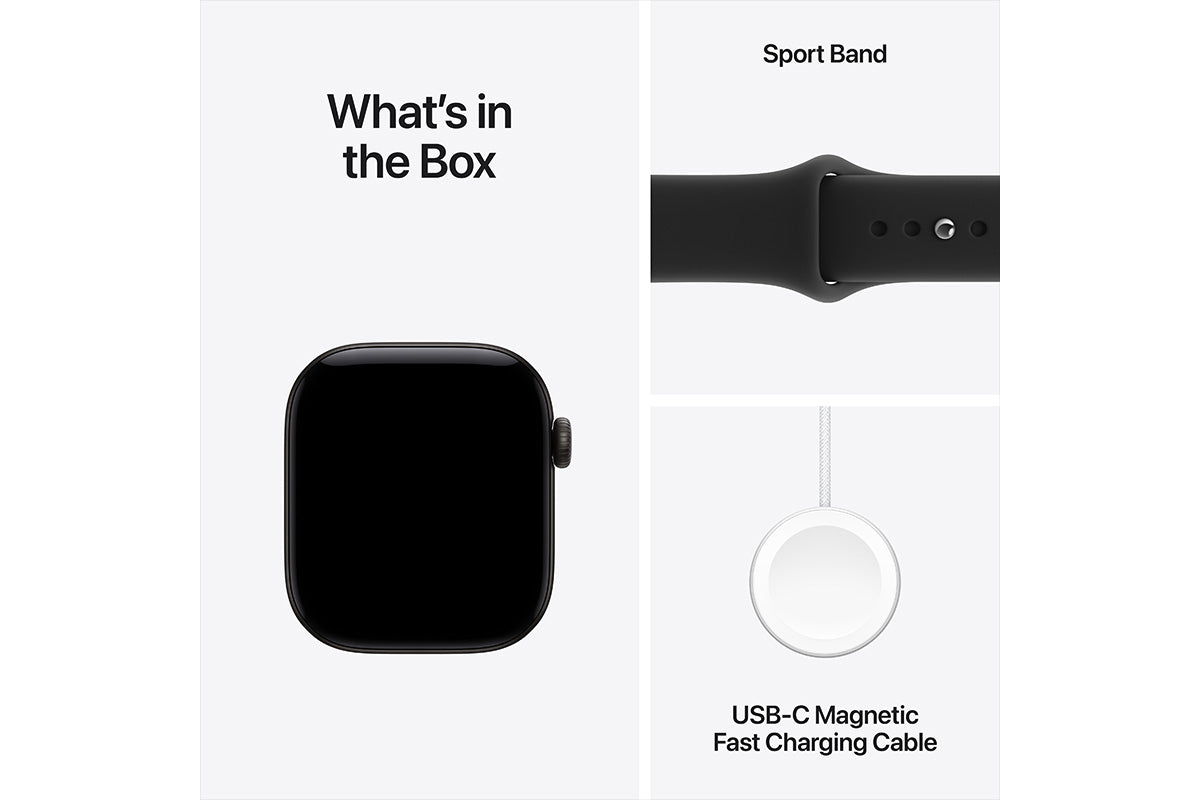 Apple Watch Series 12 | GPS + Cellular | 46mm | Black Aluminium | Black Sport Band | M/L-7